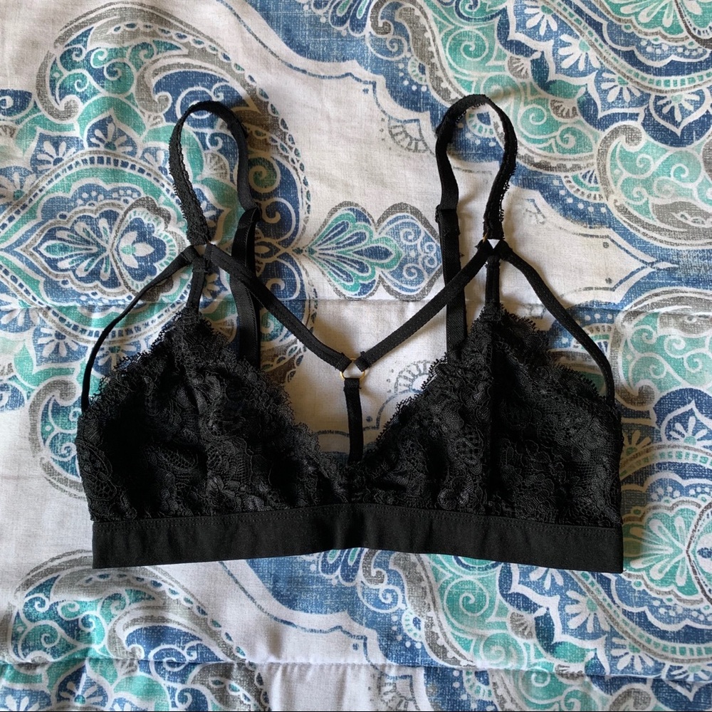 Black lace bralette